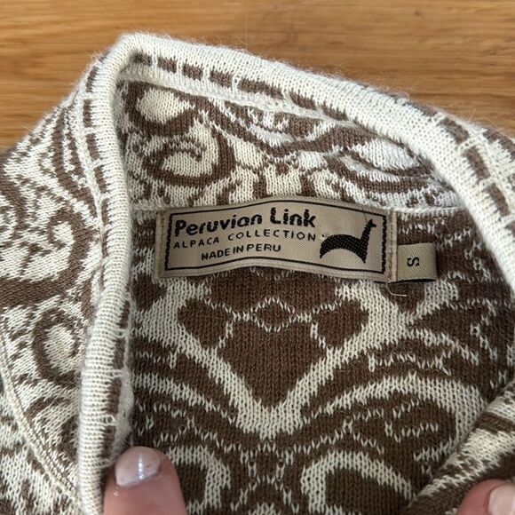 Peruvian Link Women's Monterey Cardigan Sz Small Alpaca Collection Camel Cozy - Picture 8 of 11